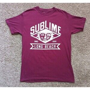 Sublime T-Shirt Men's Medium Burgundy Short Sleeve